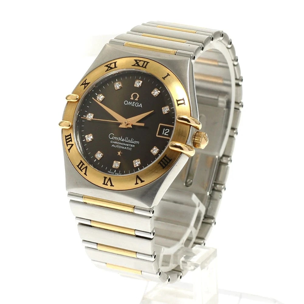 OMEGA CONSTELLATION DIAMOND BROWN AUTOMATIC WATCH - 2