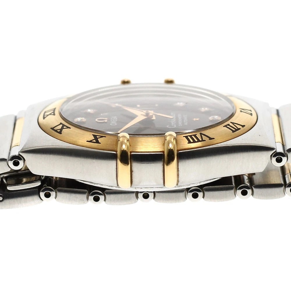 OMEGA CONSTELLATION DIAMOND BROWN AUTOMATIC WATCH - 3