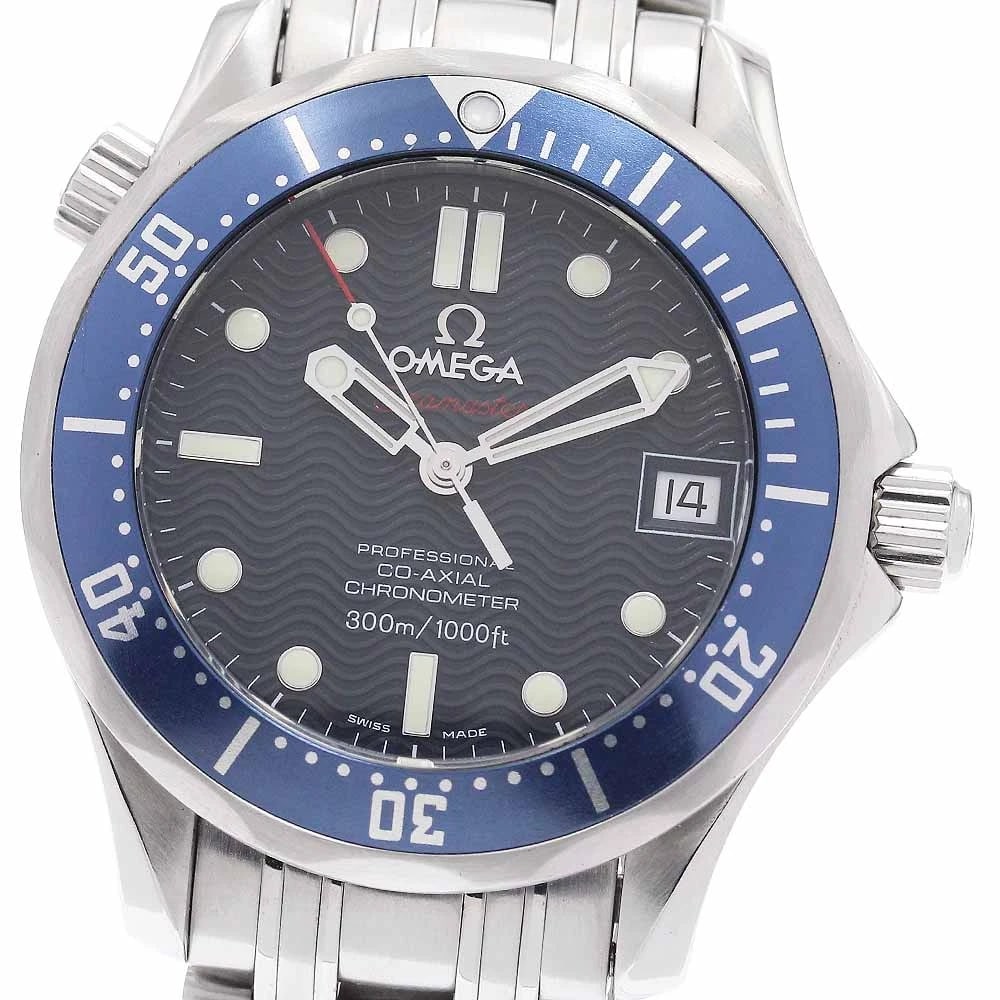 OMEGA SEAMASTER DATE CO-AXIAL NAVY AUTOMATIC WATCH: OMEGA Seamaster Date Co-Axial Navy Automatic Watch Brand: OMEGA Type/Style: Wristwatch Material: Band Material Stainless Steel, Case Material Stainless Steel Color: Band Color Silver, Dial Color Navy,