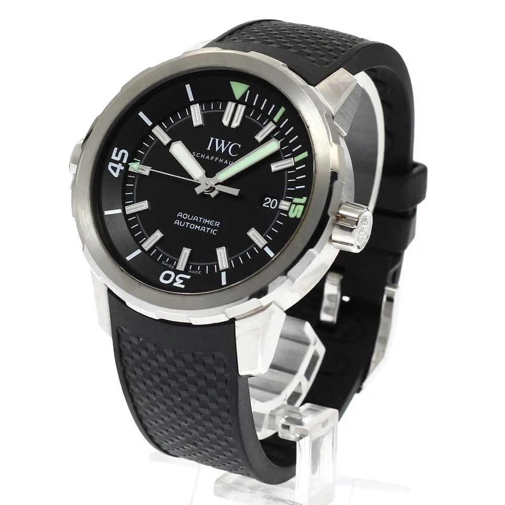 IWC AQUA TIMER DATE BLACK AUTOMATIC WATCH - 2