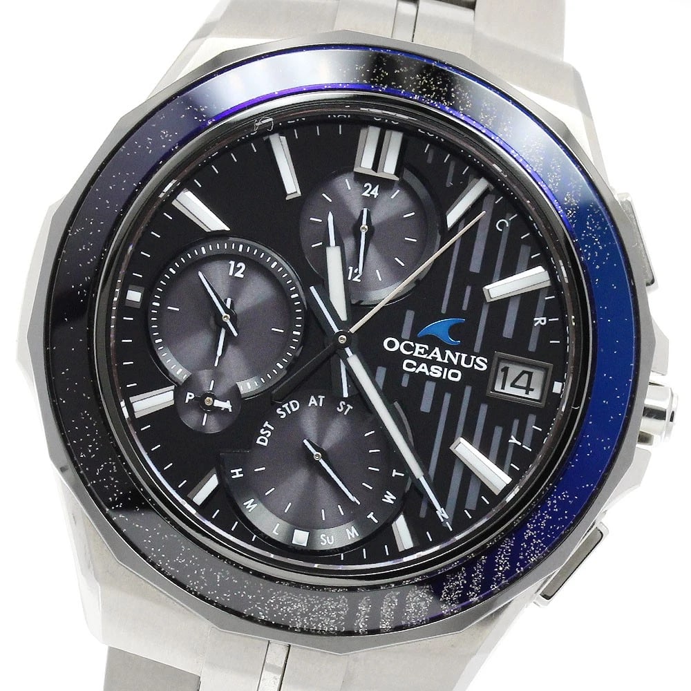 CASIO TITANIUM SILVER, WATCH: CASIO titanium Silver, Watch Brand: CASIO Type/Style: Wristwatch Material: Band Material titanium, Case Material titanium Color: Band Color Silver, Dial Color black, Case Color Silver Size: Case Size