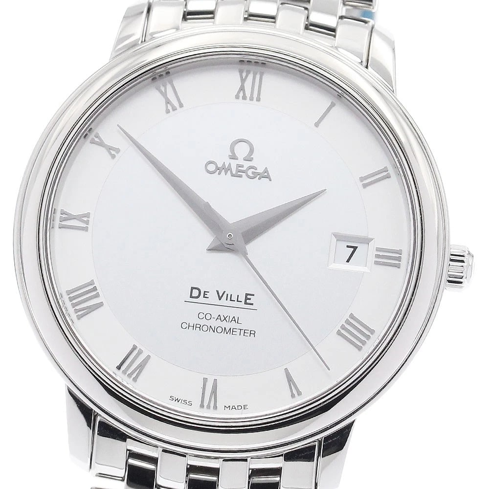OMEGA DE VILLE PRESTIGE COAXIAL SILVER AUTOMATIC WATCH: OMEGA De Ville Prestige Coaxial Silver Automatic Watch Brand: OMEGA Type/Style: Wristwatch Material: Band Material Stainless Steel, Case Material Stainless Steel Color: Band Color Silver, Dial Color