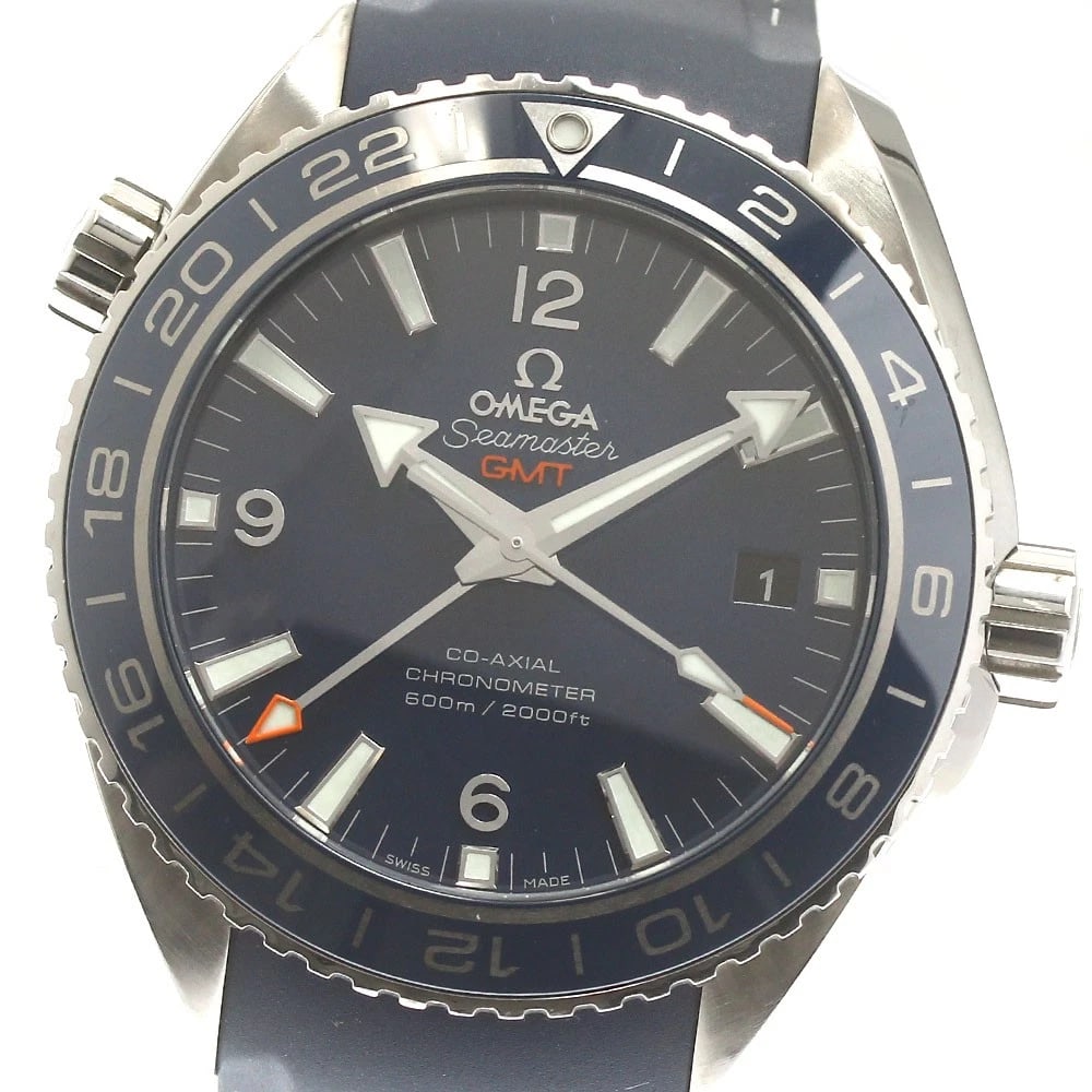 OMEGA SEAMASTER PLANET OCEAN AUTOMATIC, WATCH: OMEGA Seamaster Planet Ocean Automatic, Watch Brand: OMEGA Type/Style: Wristwatch Material: Band Material rubber, Case Material titanium Color: Band Color Navy, Dial Color Navy, Case Color Silver