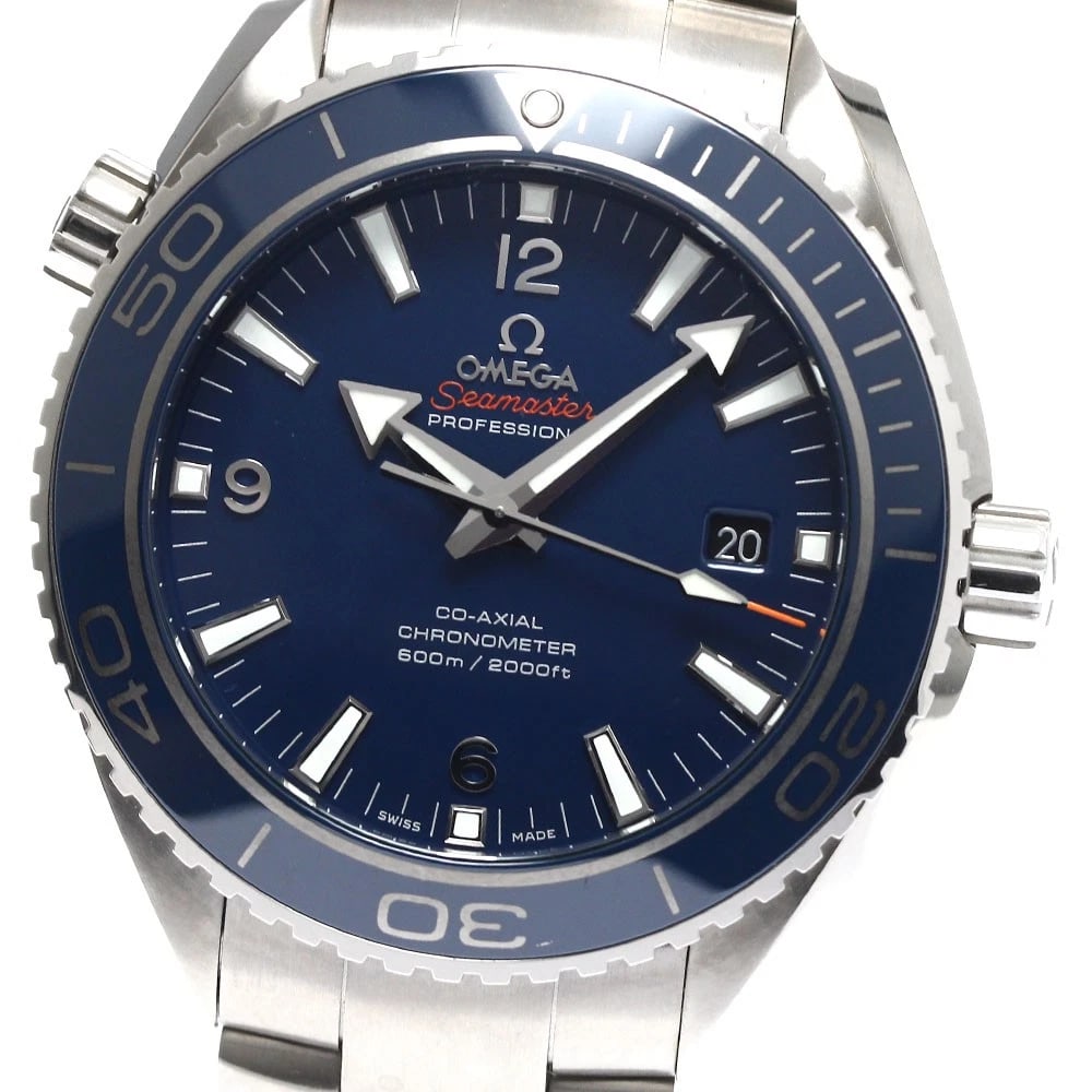 OMEGA SEAMASTER PLANET OCEAN AUTOMATIC WATCH: OMEGA Seamaster Planet Ocean Automatic Watch Brand: OMEGA Type/Style: Wristwatch Material: Band Material titanium, Case Material titanium Color: Band Color Silver, Dial Color Navy, Case Color Silver