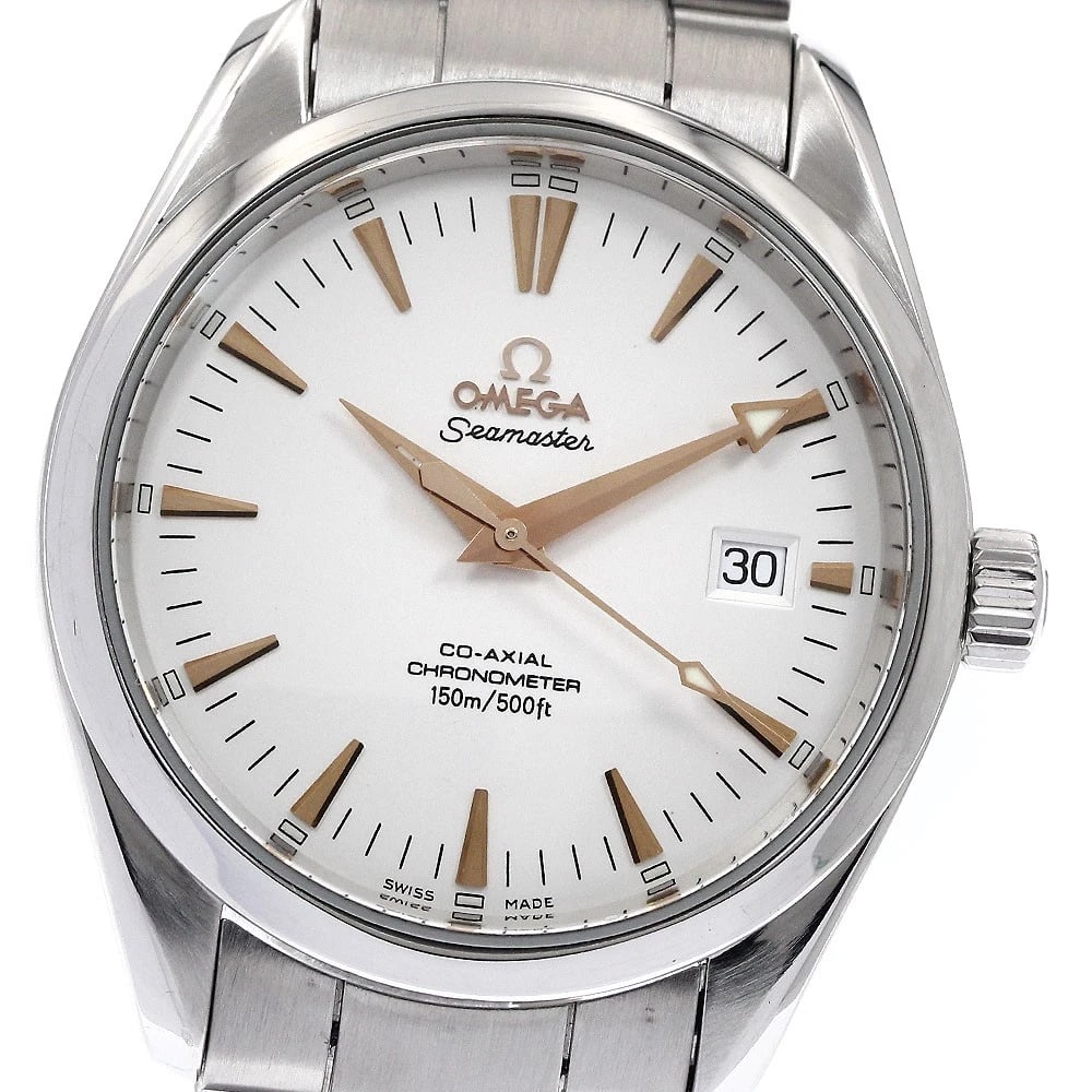 OMEGA SEAMASTER AQUA TERRA COAXIAL DATE AUTOMATIC WATCH: OMEGA Seamaster Aqua Terra Coaxial Date Automatic Watch Brand: OMEGA Type/Style: Wristwatch Material: Band Material Stainless Steel, Case Material Stainless Steel Color: Band Color Silver, Dial Color 