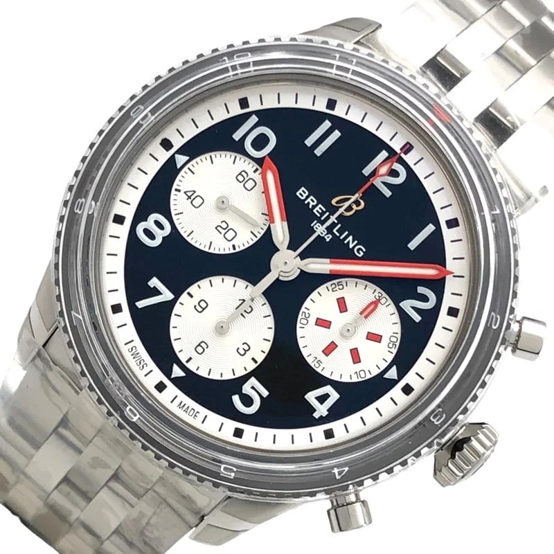 BREITLING CLASSIC CHRONOGRAPH BLACK, WATCH: Breitling Classic Chronograph Black, Watch Brand: BREITLING Type/Style: Wrist watch Material: SS Color: Dial Color Black Size: [ Case size ] 42mm [ Arm circumference size ] 20.5cm Accessories: None