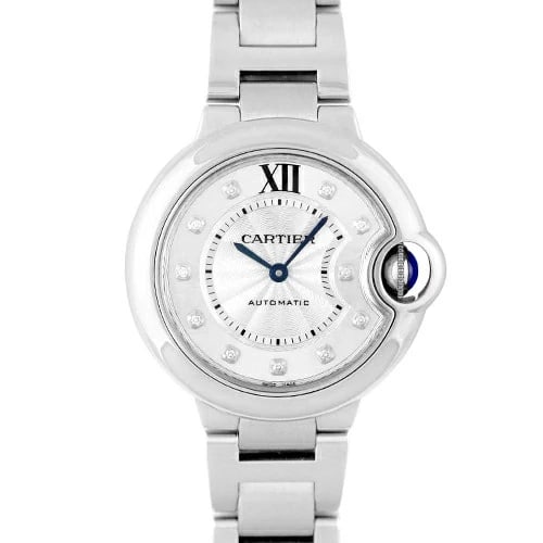 CARTIER BALLON BLEU SS, WATCH: CARTIER Ballon Bleu SS, Watch Brand: Cartier Type/Style: Wrist watch Material: SS Color: Dial Color Silver Size: [ Case size ] 33mm Accessories: None Accessories Notice: When purchasing pr
