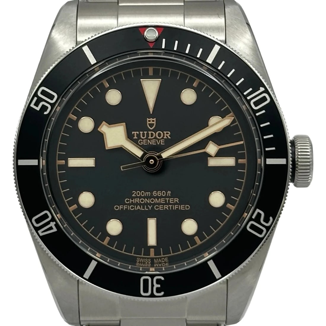 TUDOR HERITAGE BLACK SS, WATCH: Tudor Heritage Black SS, Watch Brand: TUDOR Type/Style: Wrist watch Material: Stainless steel Color: Dial Color Black Size: [ Case size ] 41mm [ Arm circumference size ] 20cm Accessories: None