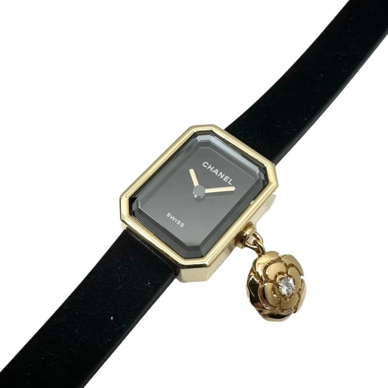 CHANEL PREMIERE COLLECTION BLACK LACQUER K18YG/TITANIUM, WATCH: Chanel Premiere Collection Black Lacquer K18YG/Titanium, Watch Brand: CHANEL Type/Style: Wrist watch Material: K18YG/Titanium Color: Dial Color Black Size: [ Case size ] 15mm x 19.5mm [ Arm