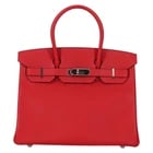 HERMES BIRKIN 30 HAND BAG LEATHER RED SILVER: HERMES Birkin 30 Hand Bag Leather Red Silver Brand: HERMES Type/Style: Hand Bag Material: Leather Color: Red/Silver Size: W11.8 x H9.1 x D5.9inch(Approx) Accessories: None Accessories Noti