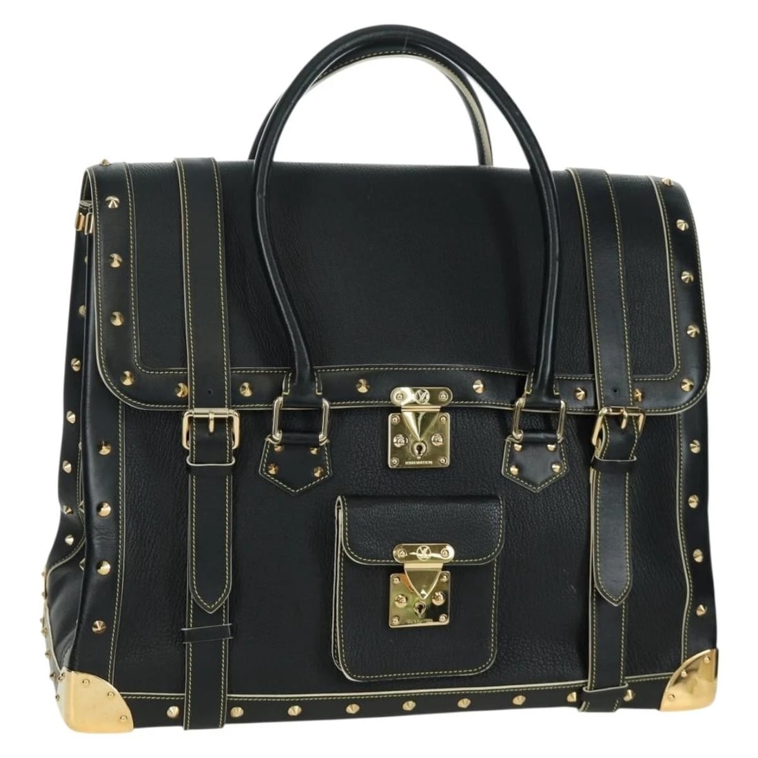 LOUIS VUITTON SUHARI EXTRAVAGAN HAND BAG LEATHER: LOUIS VUITTON Suhari Extravagan Hand Bag Leather Brand: LOUIS VUITTON Type/Style: Hand Bag Material: Leather Color: Black Size: W20.5 x H15.7 x D9.4inch(Approx) Accessories: None Accessories Notice: