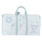 LOUIS VUITTON AQUA GARDEN KEEPALL BANDOULIERE 50: LOUIS VUITTON Aqua Garden Keepall Bandouliere 50 Brand: LOUIS VUITTON Type/Style: Boston Bag Material: Monogram Canvas Color: White Size: W19.7 x H9.8 x D8.7inch(Approx) Accessories: None Accessories