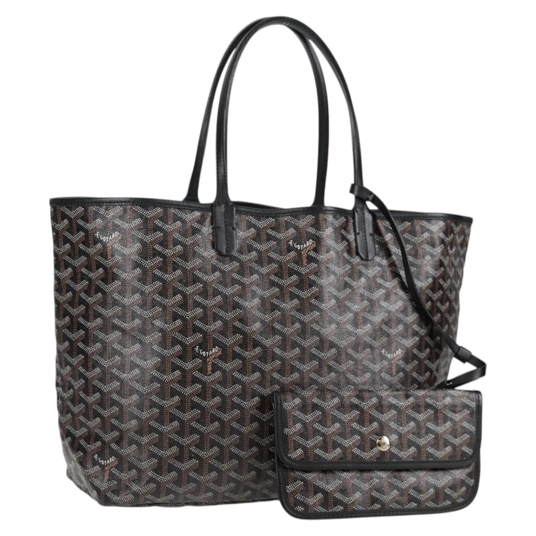 GOYARD HERRINGBONE SAINT LOUIS PM TOTE BAG PVC: GOYARD Herringbone Saint Louis PM Tote Bag PVC Brand: GOYARD Type/Style: Tote Bag Material: PVC Leather Color: Black Size: W13.0 x H9.8 x D5.1inch(Approx) Accessories: None Accessories Notice: When
