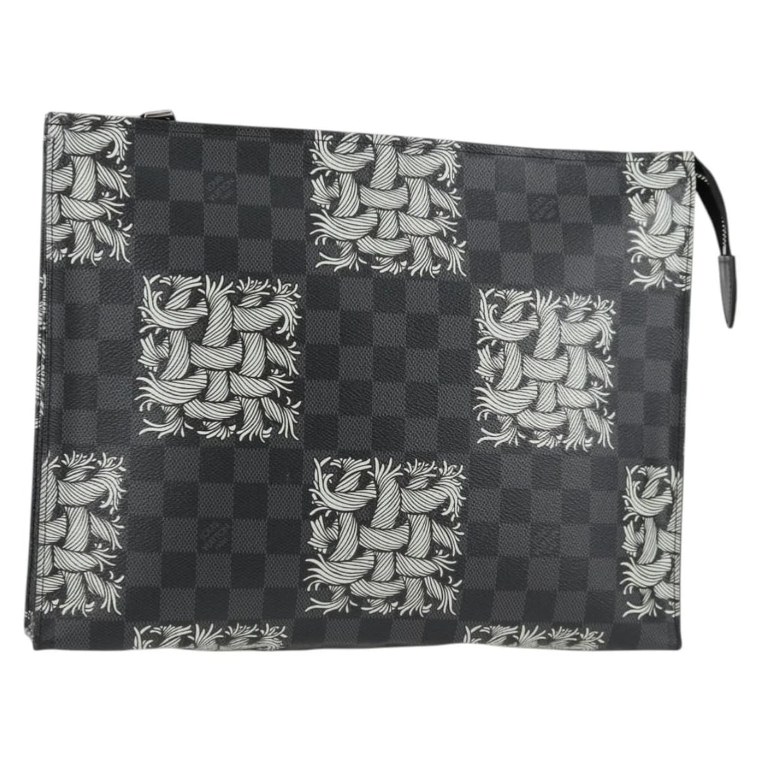 LOUIS VUITTON DAMIER CHRISTOPHER NEMETH POCHETTE: LOUIS VUITTON Damier Christopher Nemeth Pochette Brand: LOUIS VUITTON Type/Style: Clutch Bag Material: Damier Graphite Canvas Color: Damier Graphite Size: W13.0 x H9.8 x D2.0inch(Approx) Accessori