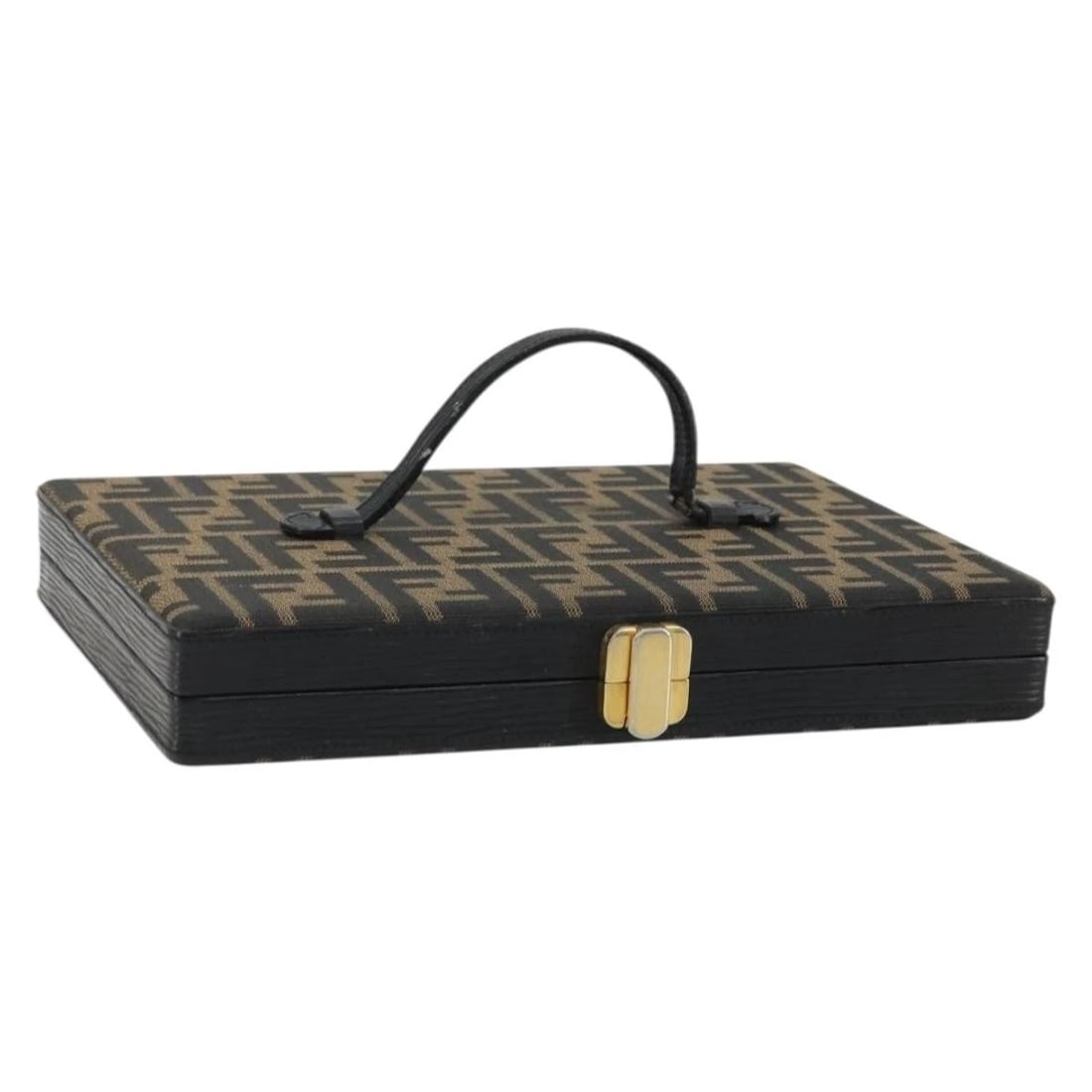 FENDI ZUCCA CANVAS CLUTCH BAG BLACK BROWN: FENDI Zucca Canvas Clutch Bag Black Brown Brand: FENDI Type/Style: Clutch Bag Material: Zucca Canvas Color: Black/Brown Size: W10.2 x H1.2 x D6.7inch(Approx) Accessories: None Accessories