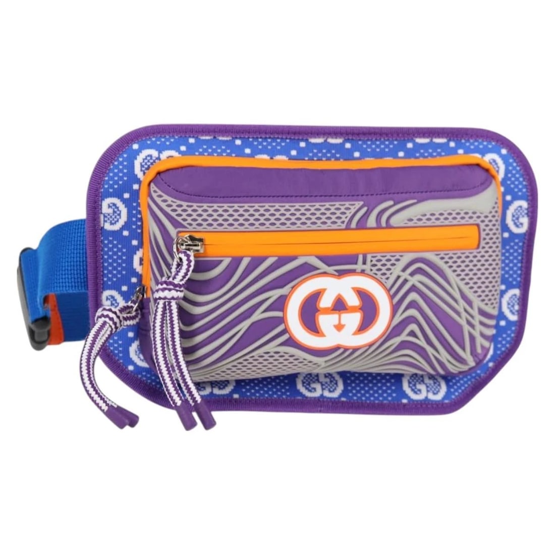 GUCCI WAIST BAG NYLON SILVER PURPLE: GUCCI Waist bag Nylon Silver Purple Brand: GUCCI Type/Style: Waist bag Material: Nylon Color: Silver/Purple Size: W9.8 x H6.3inch(Approx) Accessories: None Accessories Notice: When purchas