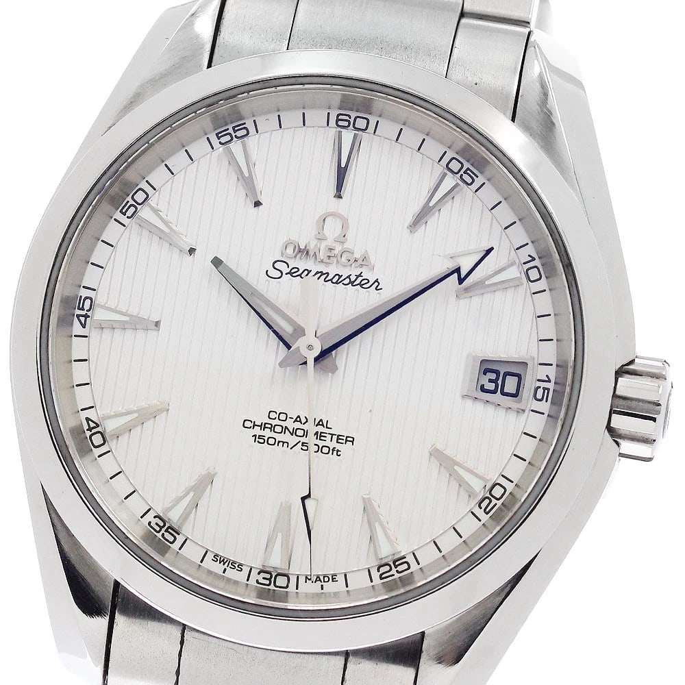 OMEGA SEAMASTER AQUA TERRA MEN'S WATCH: OMEGA Seamaster Aqua Terra Men's Watch Brand: OMEGA Type/Style: Wristwatch Material: Band Material Stainless Steel, Case Material Stainless Steel Color: Band Color Silver, Dial Color Silver, Case