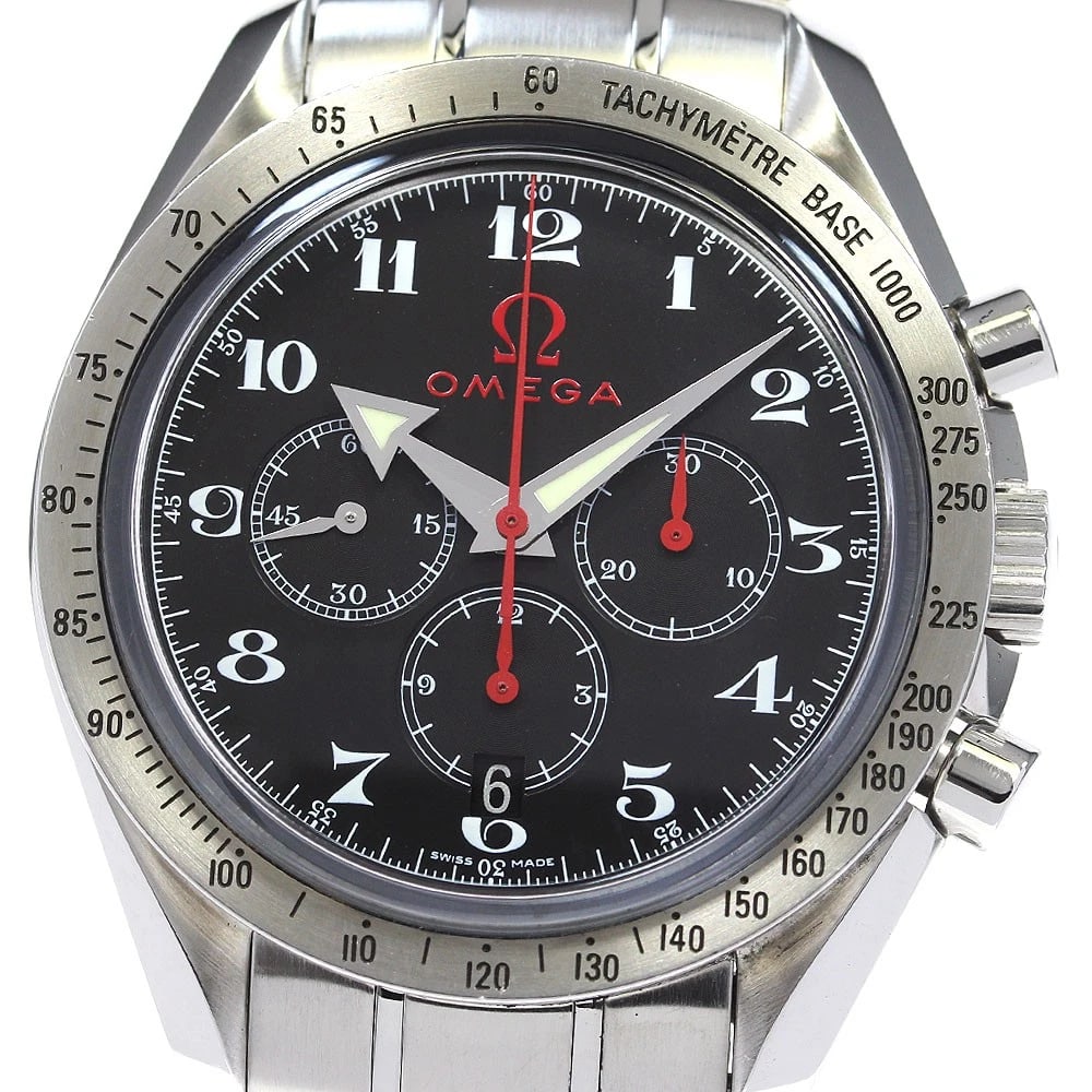 OMEGA SPEEDMASTER BROAD ARROW MEN'S WATCH: OMEGA Speedmaster Broad Arrow Men's Watch Brand: OMEGA Type/Style: Wristwatch Material: Band Material Stainless Steel, Case Material Stainless Steel Color: Band Color Silver, Dial Color black, Case
