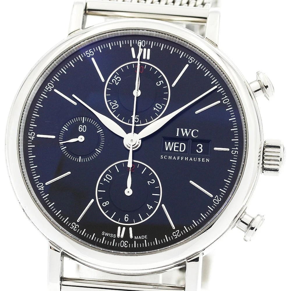 IWC PORTOFINO CHRONOGRAPH AUTOMATIC MEN'S WATCH: IWC Portofino Chronograph Automatic Men's Watch Brand: IWC SCHAFFHAUSEN Type/Style: Wristwatch Material: Band Material Stainless Steel, Case Material Stainless Steel Color: Band Color Silver, Dial