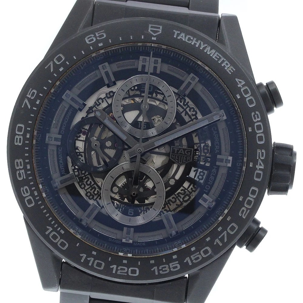 TAG HEUER CARRERA HEUER CHRONOGRAPH MEN'S WATCH: TAG HEUER Carrera Heuer Chronograph Men's Watch Brand: TAG HEUER Type/Style: Wristwatch Material: Band Material ceramic, Case Material ceramic Color: Band Color black, Dial Color skeleton, Case Color 