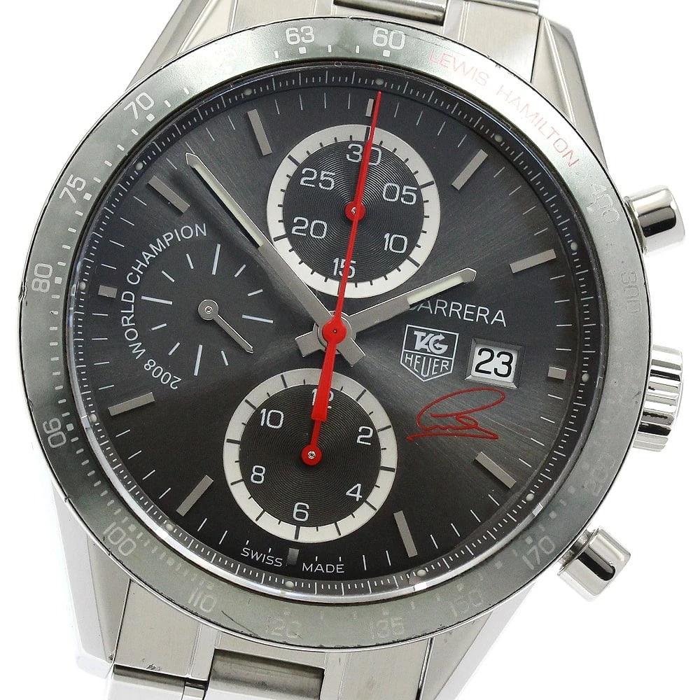 TAG HEUER CARRERA TACHYMETER LEWIS HAMILTON MEN'S WATCH: TAG HEUER Carrera Tachymeter Lewis Hamilton Men's Watch Brand: TAG HEUER Type/Style: Wristwatch Material: Band Material Stainless Steel, Case Material Stainless Steel Color: Band Color Silver, Dial