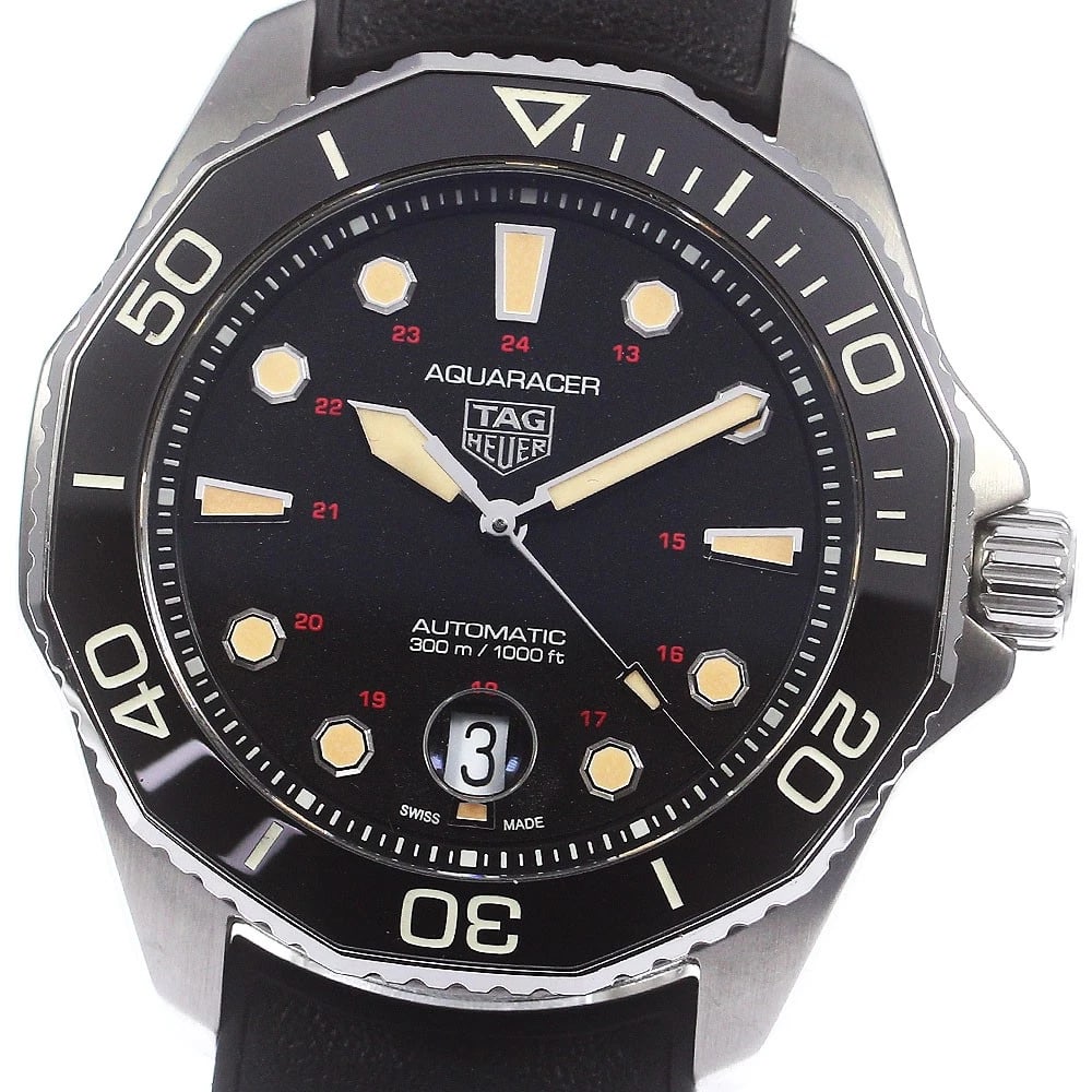 TAG HEUER AQUARACER PROFESSIONAL MEN'S WATCH: TAG HEUER Aquaracer Professional Men's Watch Brand: TAG HEUER Type/Style: Wristwatch Material: Band Material rubber, Case Material titanium Color: Band Color black, Dial Color black, Case Color
