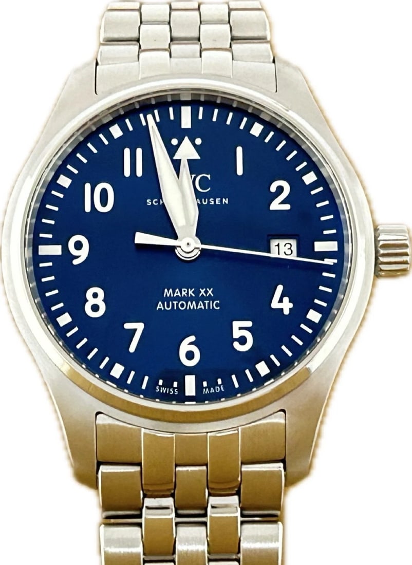 IWC PILOT WATCH MARK DATE AUTOMATIC MEN'S WATCH: IWC Pilot Watch Mark Date Automatic Men's Watch Brand: IWC SCHAFFHAUSEN Type/Style: Wristwatch Material: Band Material Stainless Steel, Case Material Stainless Steel Color: Band Color Silver, Dial