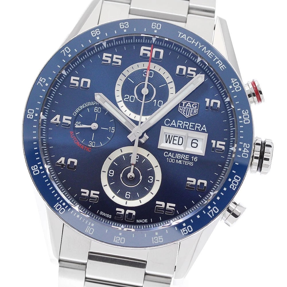 TAG HEUER CARRERA CALIBER CHRONOGRAPH MEN'S WATCH: TAG HEUER Carrera Caliber Chronograph Men's Watch Brand: TAG HEUER Type/Style: Wristwatch Material: Band Material Stainless Steel, Case Material Stainless Steel Color: Band Color Silver, Dial Color Na