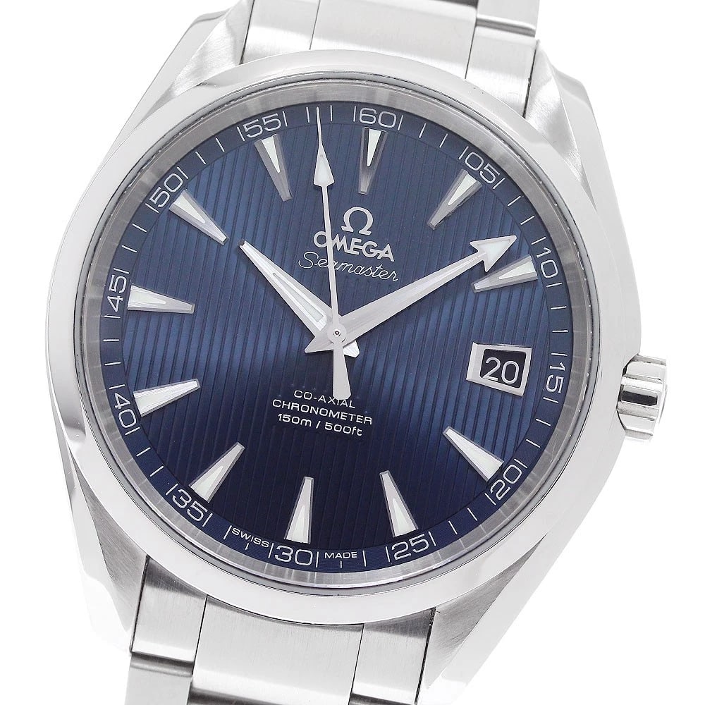 OMEGA SEAMASTER AQUA TERRA COAXIAL MEN'S WATCH: OMEGA Seamaster Aqua Terra Coaxial Men's Watch Brand: OMEGA Type/Style: Wristwatch Material: Band Material Stainless Steel, Case Material Stainless Steel Color: Band Color Silver, Dial Color Navy, Cas
