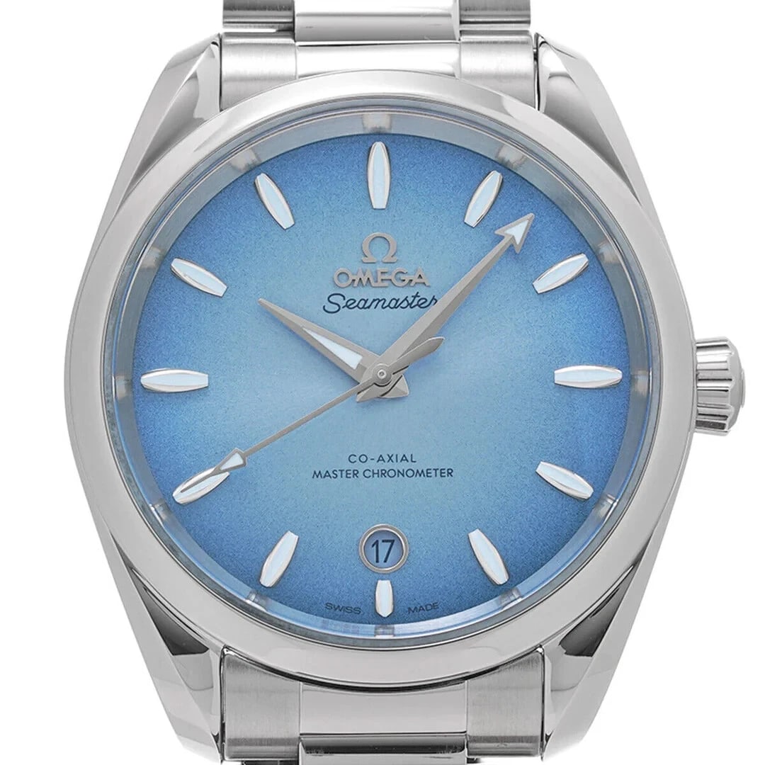 OMEGA SEAMASTER AQUA TERRA MEN'S WATCH: OMEGA Seamaster Aqua Terra Men's Watch Brand: OMEGA Type/Style: Wristwatch Material: Band Material Stainless Steel, Case Material Stainless Steel Color: Band Color Silver, Dial Color blue, Case Color