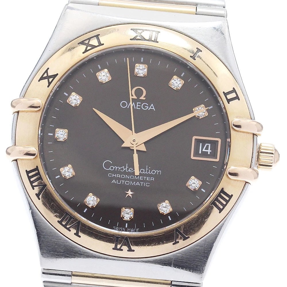 OMEGA CONSTELLATION DIAMOND MEN'S WATCH: OMEGA Constellation Diamond Men's Watch Brand: OMEGA Type/Style: Wristwatch Material: Band Material Stainless Steel/RG, Case Material Stainless Steel/RG Color: Band Color Silver / Red Gold, Dial Color
