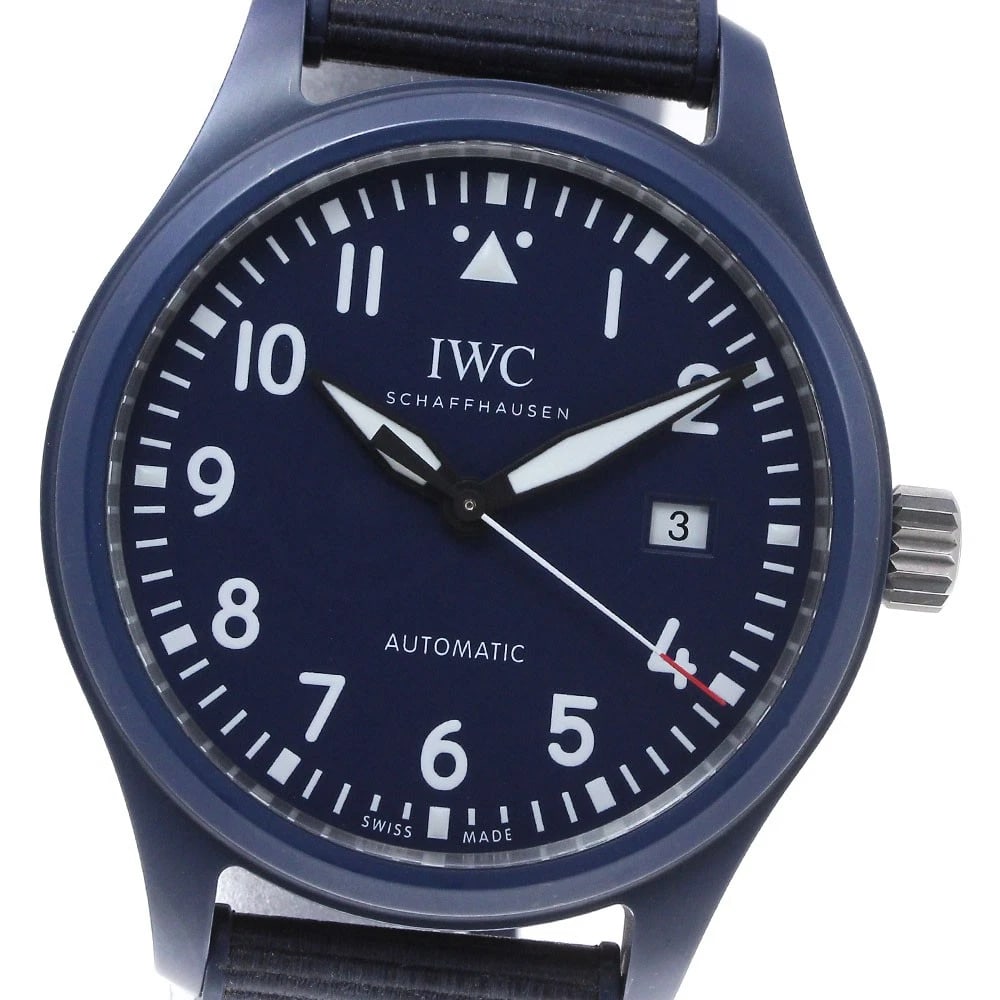 IWC PILOT WATCH LAUREUS SPORT MEN'S WATCH: IWC Pilot Watch Laureus Sport Men's Watch Brand: IWC SCHAFFHAUSEN Type/Style: Wristwatch Material: Band Material Nylon / Rubber, Case Material ceramic Color: Band Color Navy, Dial Color Navy, Case Col