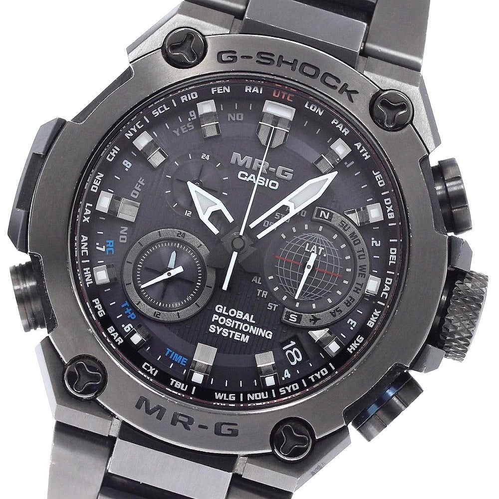 CASIO G-SHOCK MR-G GPS SOLAR MEN'S WATCH: CASIO G-Shock MR-G GPS Solar Men's Watch Brand: CASIO Type/Style: Wristwatch Material: Band Material titanium, Case Material titanium Color: Band Color black, Dial Color black, Case Color black Size: 