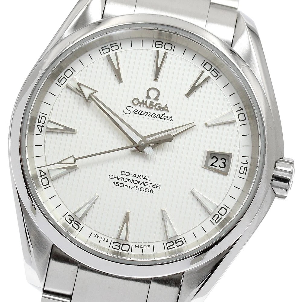 OMEGA SEAMASTER AQUA TERRA CO-AXIAL MEN'S WATCH: OMEGA Seamaster Aqua Terra Co-Axial Men's Watch Brand: OMEGA Type/Style: Wristwatch Material: Band Material Stainless Steel, Case Material Stainless Steel Color: Band Color Silver, Dial Color Silver,