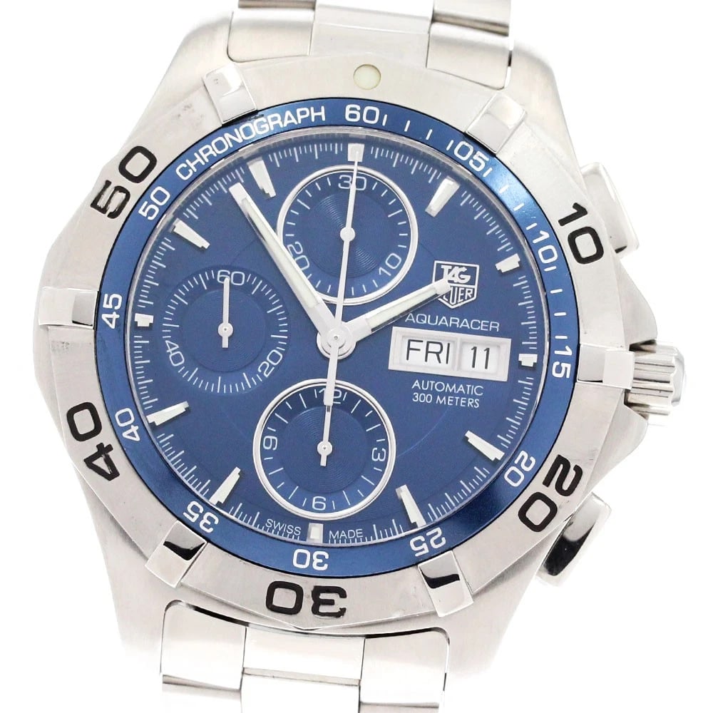 TAG HEUER AQUARACER CHRONOGRAPH DAY DATE MEN'S WATCH: TAG HEUER Aquaracer Chronograph Day Date Men's Watch Brand: TAG HEUER Type/Style: Wristwatch Material: Band Material Stainless Steel, Case Material Stainless Steel Color: Band Color Silver, Dial