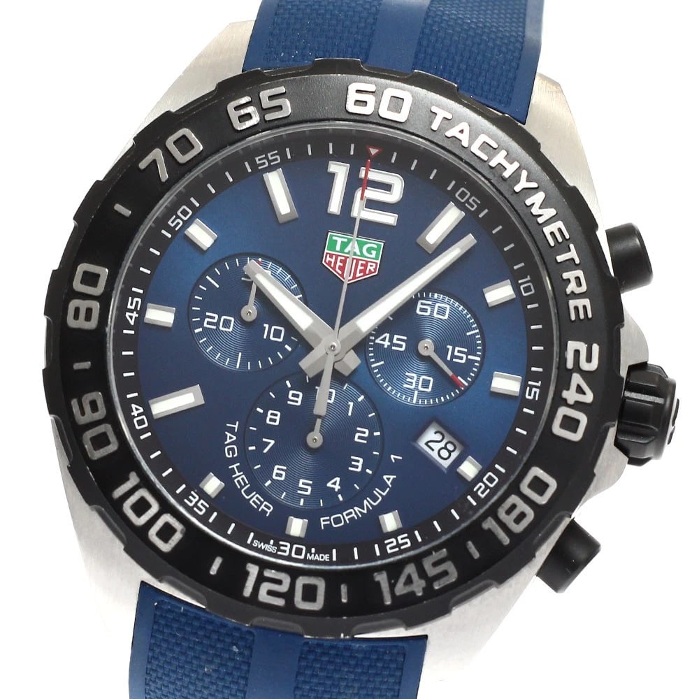 TAG HEUER FORMULA ONE CHRONOGRAPH QUARTZ MEN'S WATCH: TAG HEUER Formula One Chronograph Quartz Men's Watch Brand: TAG HEUER Type/Style: Wristwatch Material: Band Material rubber, Case Material Stainless Steel Color: Band Color blue, Dial Color blue,