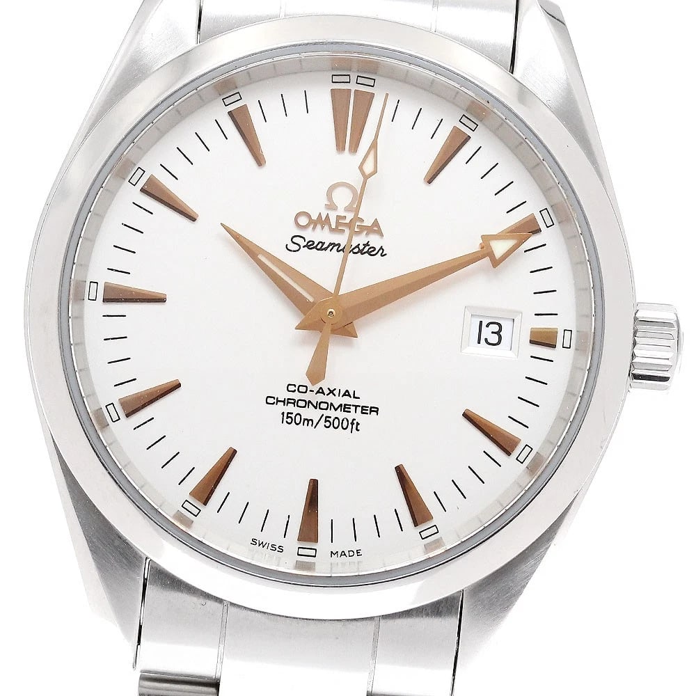 OMEGA SEAMASTER AQUA TERRA COAXIAL MEN'S WATCH: OMEGA Seamaster Aqua Terra Coaxial Men's Watch Brand: OMEGA Type/Style: Wristwatch Material: Band Material Stainless Steel, Case Material Stainless Steel Color: Band Color Silver, Dial Color white,