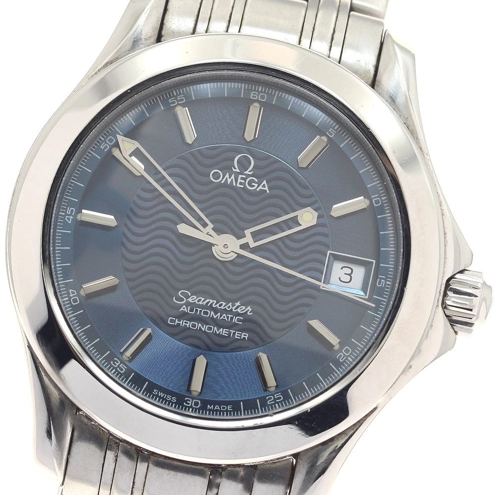 OMEGA SEAMASTER CHRONOMETER MEN'S WATCH: OMEGA Seamaster Chronometer Men's Watch Brand: OMEGA Type/Style: Wristwatch Material: Band Material Stainless Steel, Case Material Stainless Steel Color: Band Color Silver, Dial Color Navy, Case Color