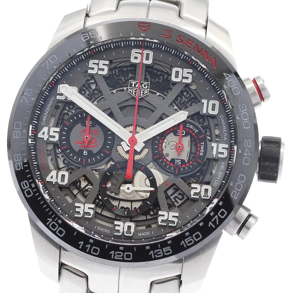 TAG HEUER CARRERA AYRTON SENNA SKELETON MEN'S WATCH (1 of 3)
