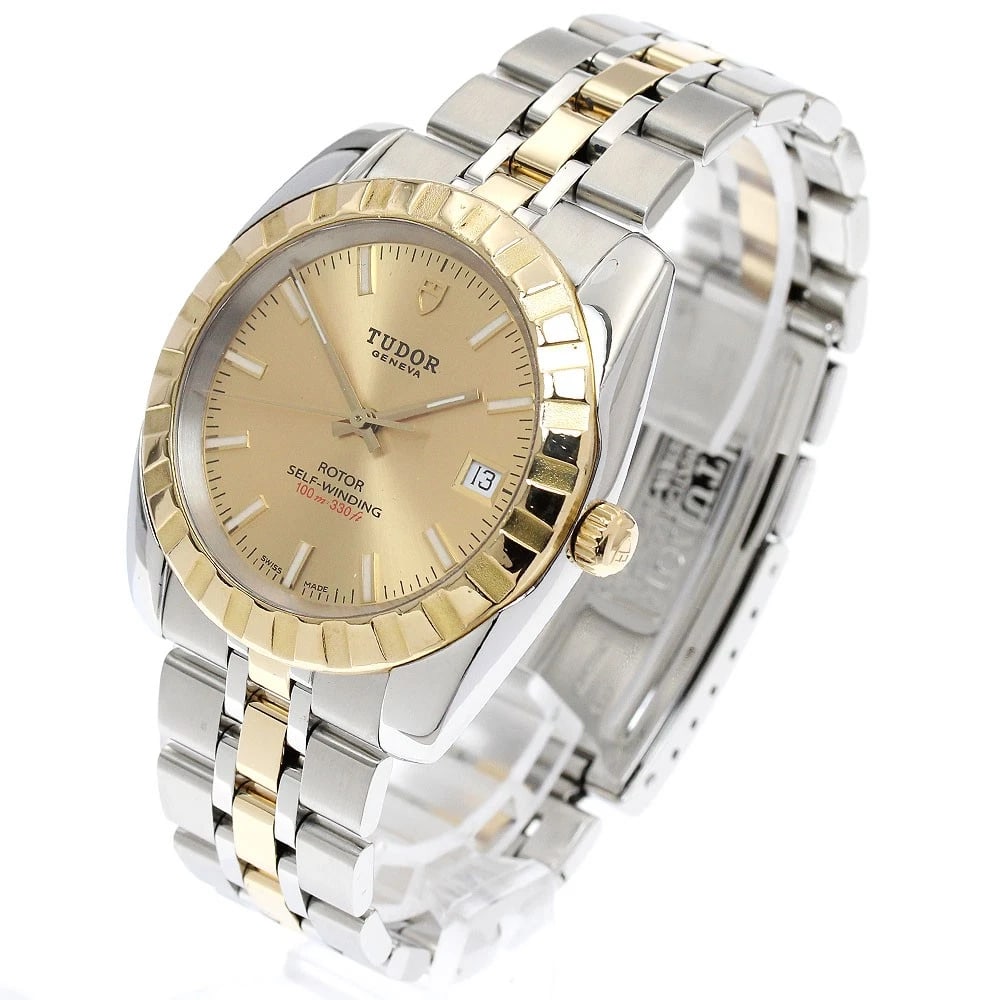 TUDOR CLASSIC DATE GOLD AUTOMATIC WATCH - 2