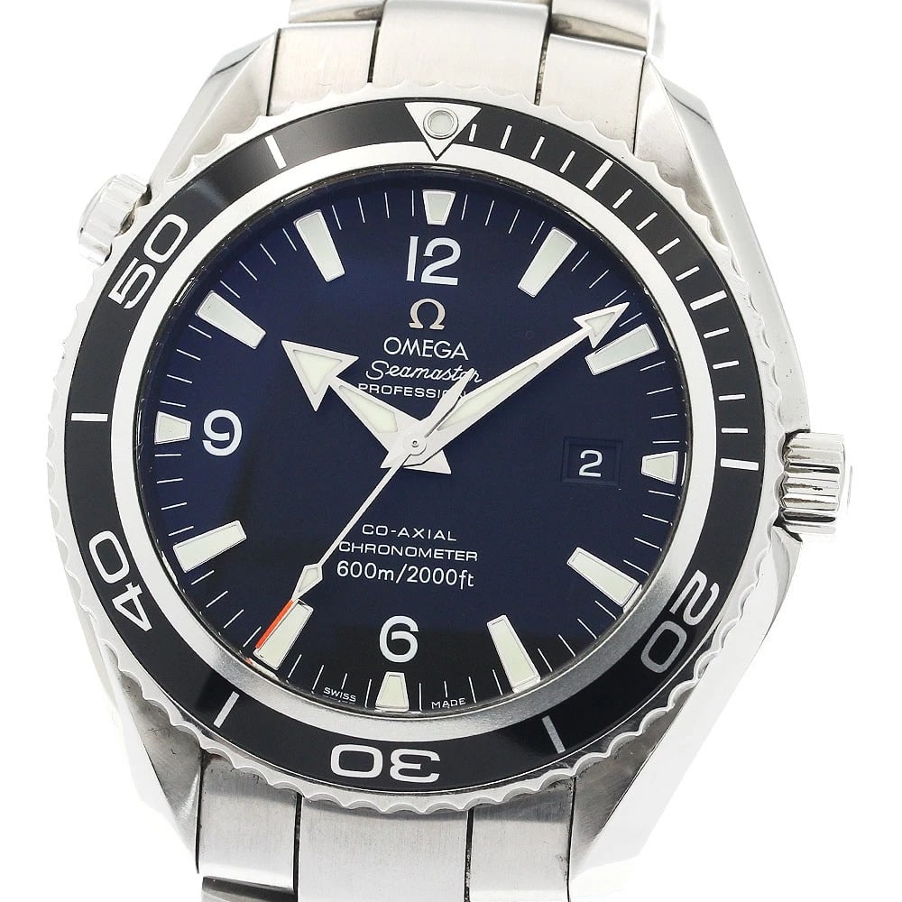 OMEGA SEAMASTER PLANET OCEAN DATE AUTOMATIC WATCH: OMEGA Seamaster Planet Ocean Date Automatic Watch Brand: OMEGA Type/Style: Wristwatch Material: Band Material Stainless Steel, Case Material Stainless Steel Color: Band Color Silver, Dial Color
