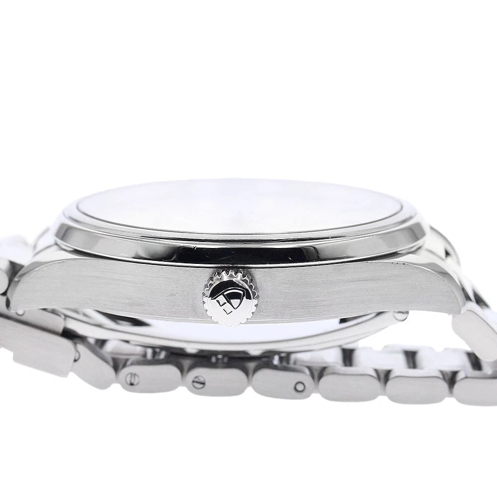 TUDOR STYLE DATE DIAMOND SILVER AUTOMATIC WATCH - 4