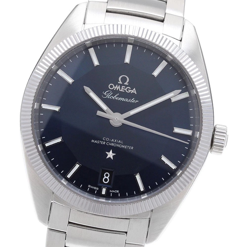 OMEGA CONSTELLATION GLOBEMASTER AUTOMATIC WATCH: OMEGA Constellation Globemaster Automatic Watch Brand: OMEGA Type/Style: Wristwatch Material: Band Material Stainless Steel, Case Material Stainless Steel Color: Band Color Silver, Dial Color Navy,