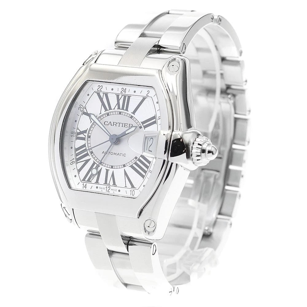 CARTIER ROADSTER SILVER AUTOMATIC WATCH - 2