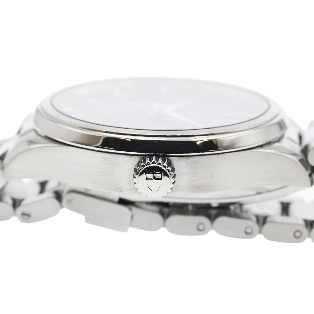TUDOR STYLE DIAMOND DATE BLACK AUTOMATIC WATCH - 4