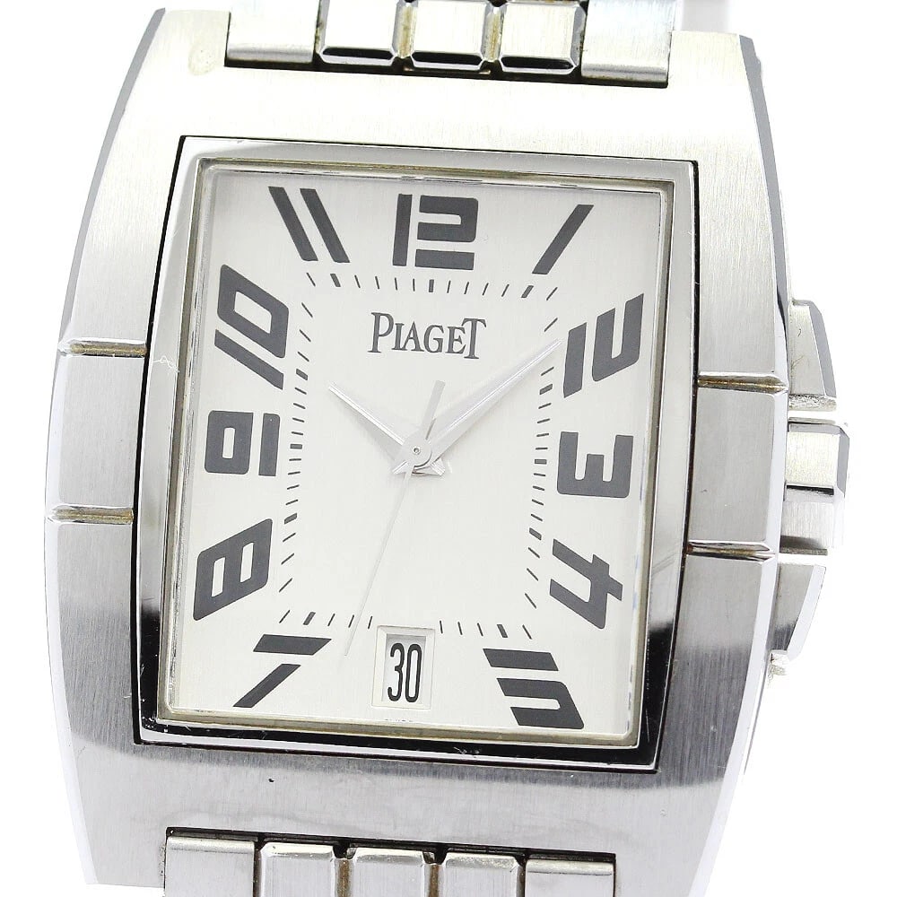 PIAGET UPSTREAM DATE SILVER AUTOMATIC WATCH: PIAGET Upstream Date Silver Automatic Watch Brand: PIAGET Type/Style: Wristwatch Material: Band Material Stainless Steel, Case Material Stainless Steel Color: Band Color Silver, Dial Color Silver,