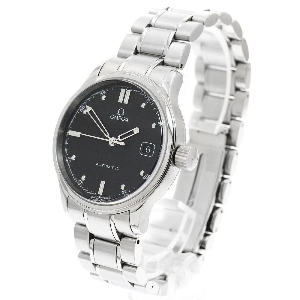 OMEGA CLASSIC DYNAMIC DATE BLACK AUTOMATIC WATCH - 2