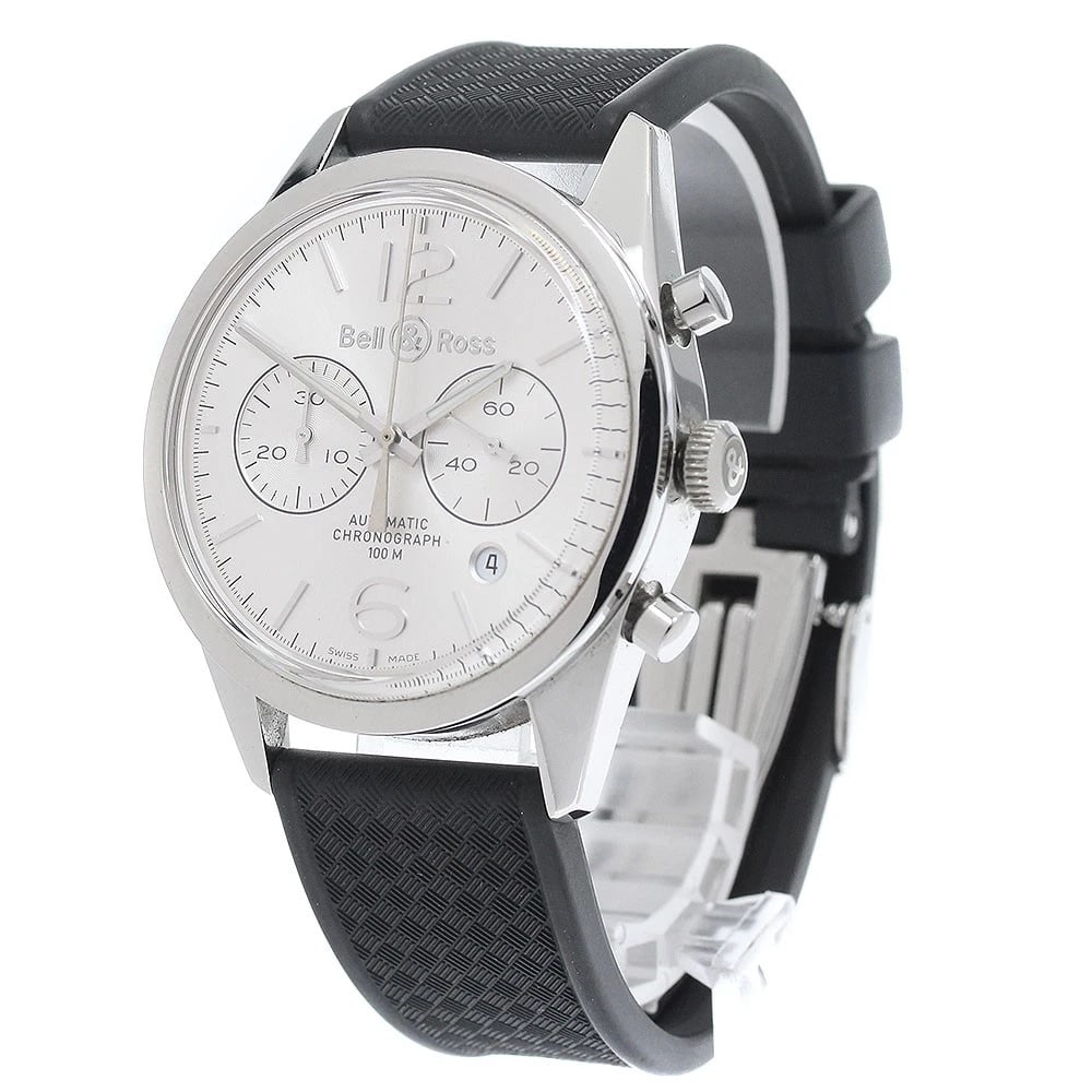 BELL?ROSS CHRONOGRAPH DATE SILVER AUTOMATIC WATCH - 2