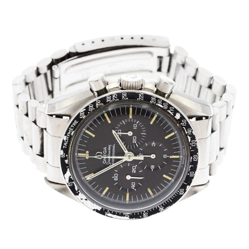 OMEGA SPEEDMASTER PROFESSIONAL WATCH: OMEGA Speedmaster Professional Watch Brand: OMEGA Type/Style: Wristwatch Material: Band Material Stainless Steel, Case Material Stainless Steel Color: Band Color Silver, Dial Color black, Case Color