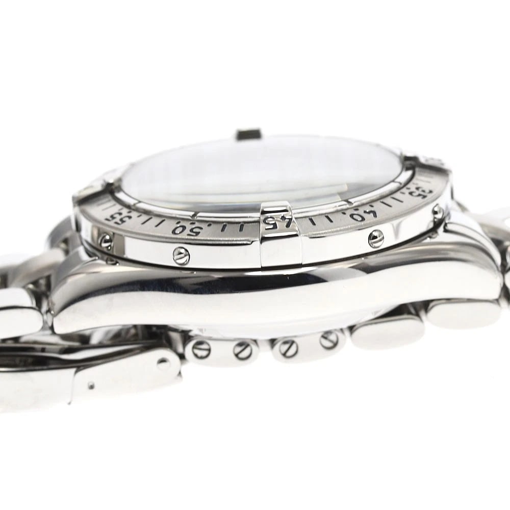 BREITLING CHRONOGRAPH BLACK SILVER AUTOMATIC WATCH - 4